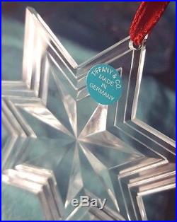 Tiffany & Co Crystal Ornament Lot 11 Piece Christmas Ornaments Star Pine RARE