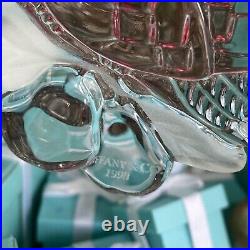 Tiffany&Co Crystal Ornament Partridge In A Pear Tree 1998 Christmas W Pouch Box