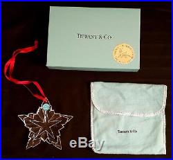 Tiffany & Co. Crystal Ornament withSoft Cloth Pouch and Box'Snow Flake