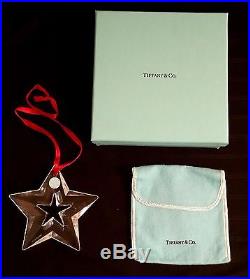 Tiffany & Co. Crystal Ornament withSoft Cloth Pouch and Box'Star