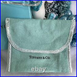 Tiffany&Co Crystal Santa's Sleigh Ornament Present Bow Christmas W Pouch Box 2