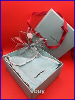 Tiffany & Co Crystal Snowflake Ornament 10 Point Star Christmas Tree Holiday