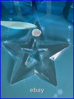 Tiffany&Co Crystal Star Cutout Ornament 5 Point Christmas Tree Holiday Decor