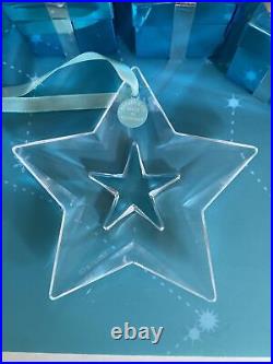 Tiffany&Co Crystal Star Cutout Ornament 5 Point Christmas Tree Holiday Decor