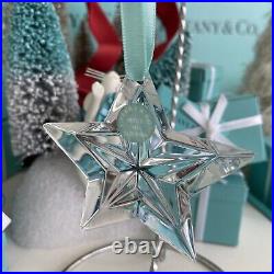 Tiffany&Co Crystal Star Ornament 5 Point Christmas Tree Holiday Decor 2.75