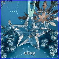 Tiffany&Co Crystal Star Ornament 5 Point Christmas Tree Holiday Decor W Pouch