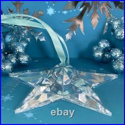Tiffany&Co Crystal Star Ornament 5 Point Christmas Tree Holiday Decor W Pouch