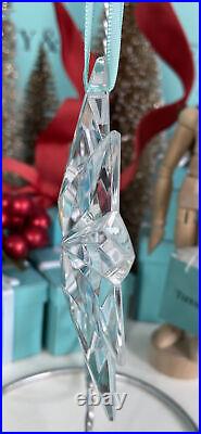 Tiffany&Co Crystal Star Snowflake Ornament 10 Point Christmas Tree Holiday Decor