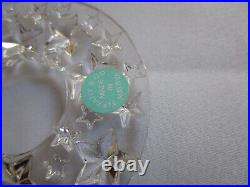 Tiffany & Co Crystal Star Wreath Christmas Ornament With Pouch And Box XLNT