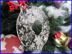 Tiffany & Co Crystal Star Wreath Christmas Ornament With Pouch And Box XLNT