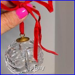Tiffany & Co Cut Crystal 2 Inch Heavy Ball Ornament with Box