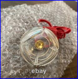 Tiffany & Co Cut Crystal Glass Ball Drape Pattern Christmas Ornament Rare Withbox