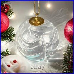 Tiffany&Co Cut Crystal Glass Ball Ornament Christmas Holiday Box Vtg