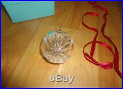 Tiffany & Co Cut Crystal Star. 925 Sterling Christmas Ball Ornament In the Box