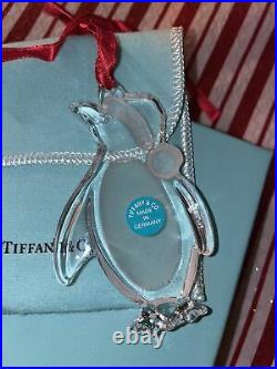 Tiffany & Co. Glass Crystal Penguin Ornament