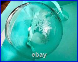 Tiffany & Co SNOWFLAKE BLUE CRYSTAL BALL CHRISTMAS ORNAMENT 2021 Slovenia NEW Bx