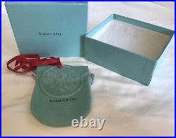 Tiffany & Co Vintage 1992 Crystal Glass Partridge Tree Ornament WithBox Pouch Tie