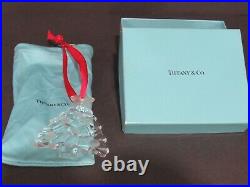 Tiffany Crystal Christmas Tree Ornament with Box & Pouch