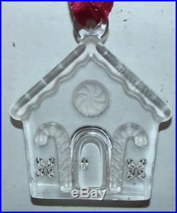 Tiffany & and Co. Christmas Tree Ornament GINGERBREAD House Crystal RARE