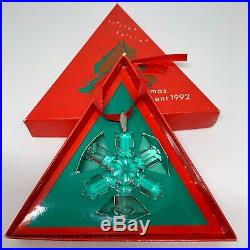 VERY RARE Retired Swarovski Crystal 1992 Christmas Snowflake Star 168690 Boxed
