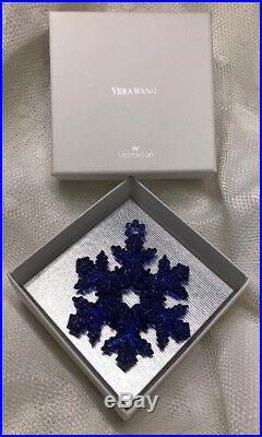 Vera Wang Wedgwood 2005 Annual Christmas Ornament Blue Snowflake Perfect NIB