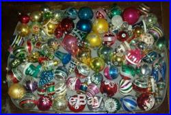 Vintage Christmas Glass Ornaments Lot Stencils Glitter Indents Shiny Brite
