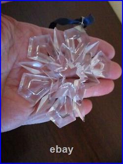 Vintage Swarovski Crystal 1999 Snowflake Star Ornament 3'' (missing 2 pieces)