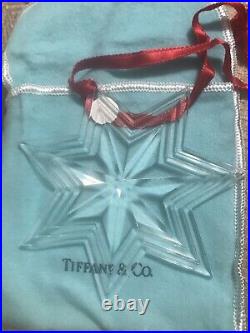 Vintage Tiffany & Co Christmas 7 Point Star Crystal Ornament