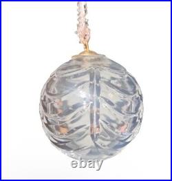 Vintage Tiffany & Co Crystal Ornament Ball 2 Clear Cut Glass Christmas Decor