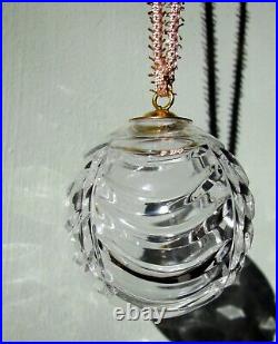 Vintage Tiffany & Co Crystal Ornament Ball 2 Clear Cut Glass Christmas Decor