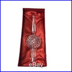Vintage Waterford Crystal Christmas Tree Topper 10 1/2 Ireland WithOriginal Box
