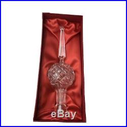 Vintage Waterford Crystal Christmas Tree Topper 10 1/2 Ireland WithOriginal Box