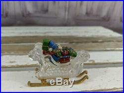 Vintage Waterford Jewels Mini Sleigh Gifts Crystal Decor Holiday Xmas Village
