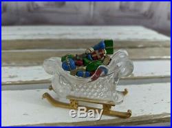 Vintage Waterford Jewels Mini Sleigh Gifts Crystal Decor Holiday Xmas Village
