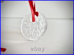 VintageLalique Crystal Noel 1988 Christmas Ornament, Mistletoe