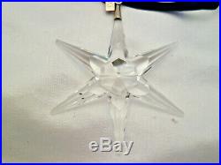 Vtg 1993 Swarovski Crystal Star Snowflake Xmas Ornament In Original Box