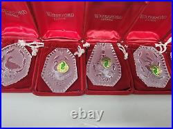 WATERFORD 12 DAYS OF CHRISTMAS CRYSTAL ORNAMENTS Annual Pieces Lot