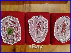 WATERFORD 12 DAYS OF CHRISTMAS Crystal Ornaments 1978-1995 Inclusive