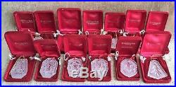 WATERFORD 12 Days of Christmas Crystal Ornaments COMPLETE 13 1982- 1995 + Tree