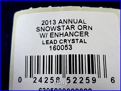 WATERFORD #160053 2013 ANNUAL SNOWSTAR ORNAMENT BNIB CLEAR CRYSTAL CHRISTMAS FS