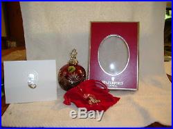 WATERFORD 2005 WINTER WONDERLAND CUT CRYSTAL RED BALL ORNAMENTCOLLECTABLERARE