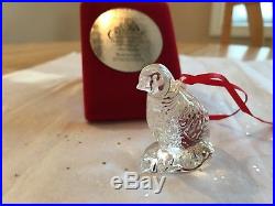 WATERFORD CRYSTAL 12 DAYS OF CHRISTMAS 1995 1st ED PARTRIDGE ORNAMENT MIB