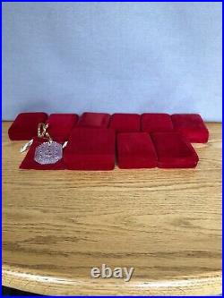WATERFORD CRYSTAL 12 DAYS OF CHRISTMAS ORNAMENTS 10/12 ORNAMENTS IN BOX With POUCH