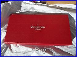 WATERFORD CRYSTAL 12 DAYS OF CHRISTMAS ORNAMENTS SET, BOX, WITH GOLD PLATED TREE