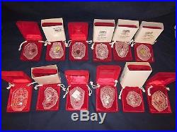 WATERFORD CRYSTAL 12 Days of Christmas Ornament COMPLETE SET with 1982 Partridge