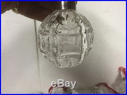 WATERFORD CRYSTAL ANNUAL BALL SET 1993-2001 CHRISTMAS ORNAMENTS With STAND & BELL