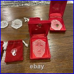 WATERFORD CRYSTAL CHRISTMAS LOT OF 8 ORNAMENTS 1980s 1186