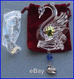 WATERFORD Crystal 12 Days of Christmas Seven Swans Ornament Mint & NEW in Box