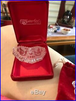 WATERFORD Crystal 1985 TWO TURTLE DOVES Ornament 12 Days of Christmas