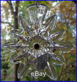 WATERFORD Crystal 2011 Snowflake Wishes Joy Christmas Ornament 1st Ed New in Box